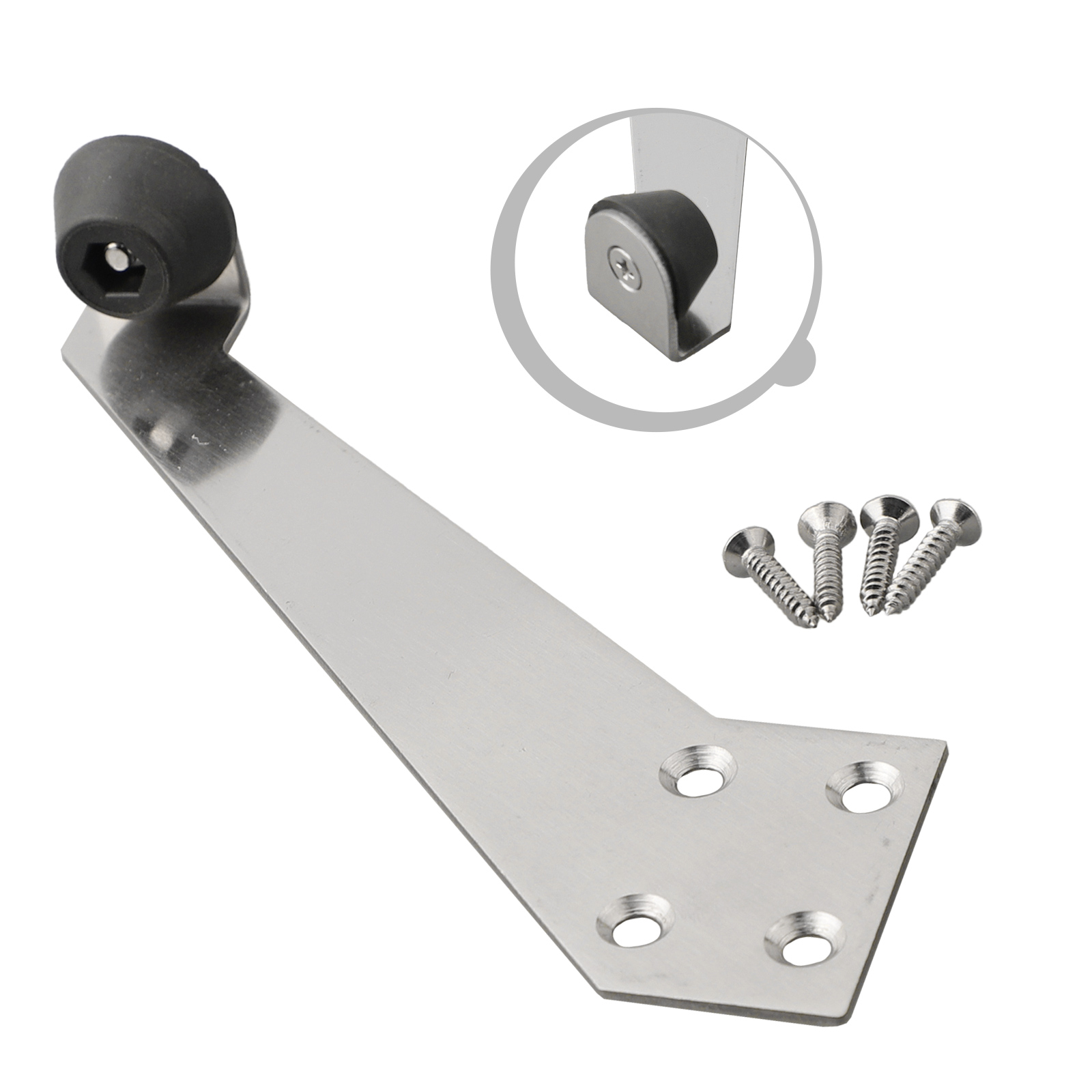 Stainless Steel Door Stopper Anti-collision Opening 90 Degree Angle Windproof Protection Wall For Home Office Door Stop Protect