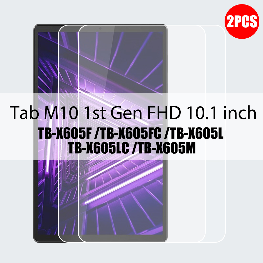 Protector de pantalla de vidrio templado para Lenovo TAB M10 2nd 3rd Plus M9 M8 Y700 Legion P11 Pro Xiaoxin Pad, accesorios para tableta, 2 uds.: Morado