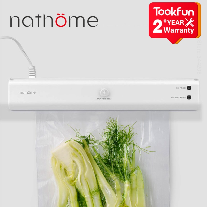 NATHOME Vacuum Food Sealers Automatic Vacuum Packing Machine packer bags degasser Kitchen Sealing packaging