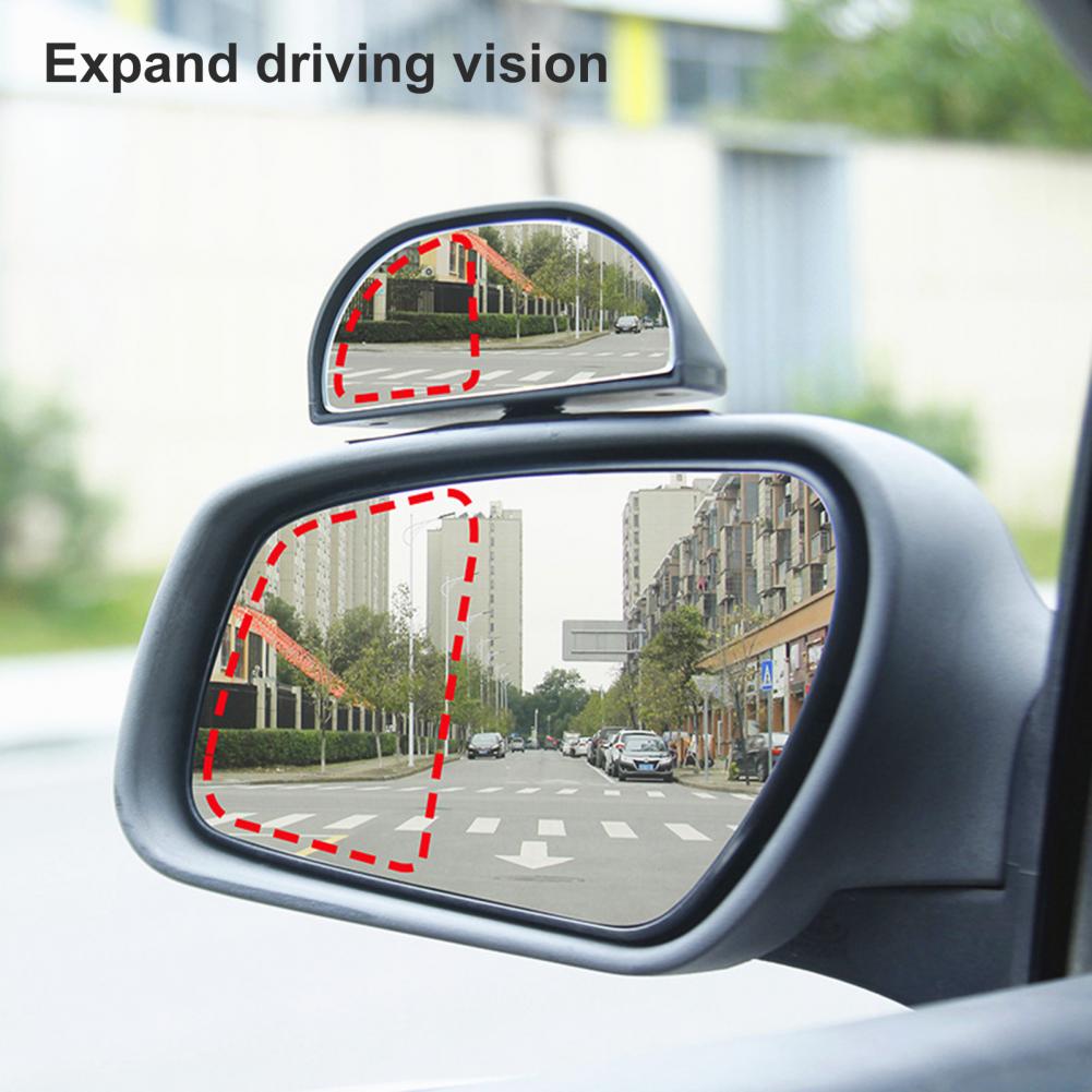 thumbnail image 2 of 2 Pack Blue Wide Angle Blind Spot Mirrors For Car, SUV, Truck, Jeep - Adhesive Round Stick-On 2 of 5