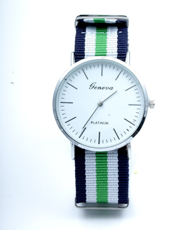 Drapeau En Nylon Bracelet Montre Femmes style Simple or boîtier quartz montres hommes unisexe montre-bracelet décontracté zegarki damassé reloje: 3S