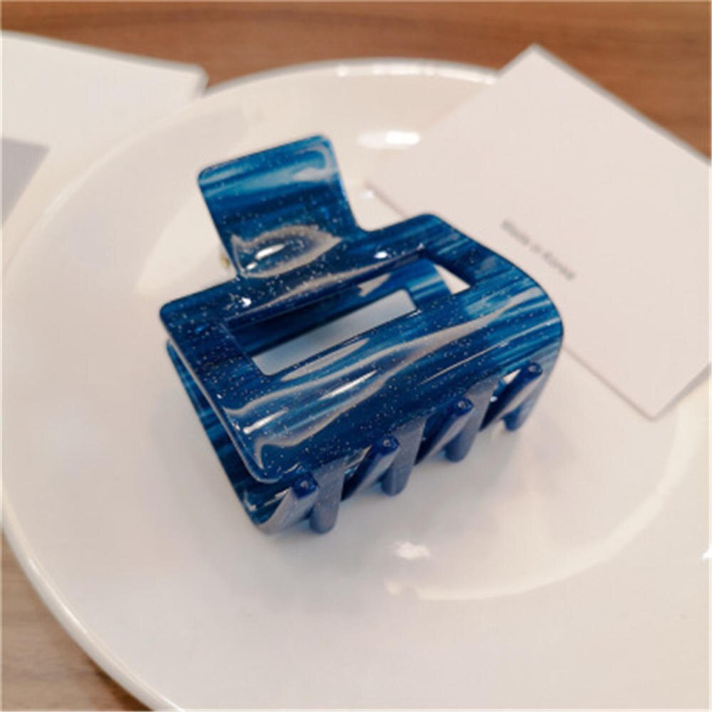 Pinzas en forma de garra para el pelo de acrílico de acetato gruesas simples, de gran tamaño, geométricas, con agujeros, para el pelo de la ducha, 1 Uds.: C