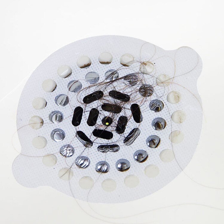 Autocollant jetable de Drain de plancher filtre de cheveux évier de Drain de plancher cuisine salle de bains nettoyage papier bouchon pour canalisation outils de nettoyage à domicile: Default Title