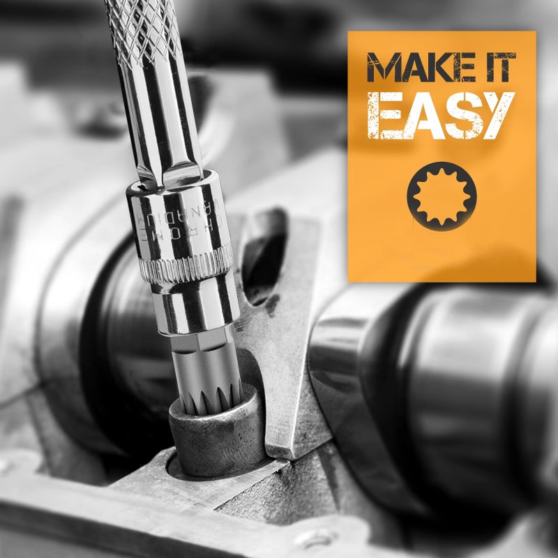 1PC 3/8" Drive S2 Alloy Spline Screwdriver Bits 12 Point MM Spline Socket Bit M8 M10 M12