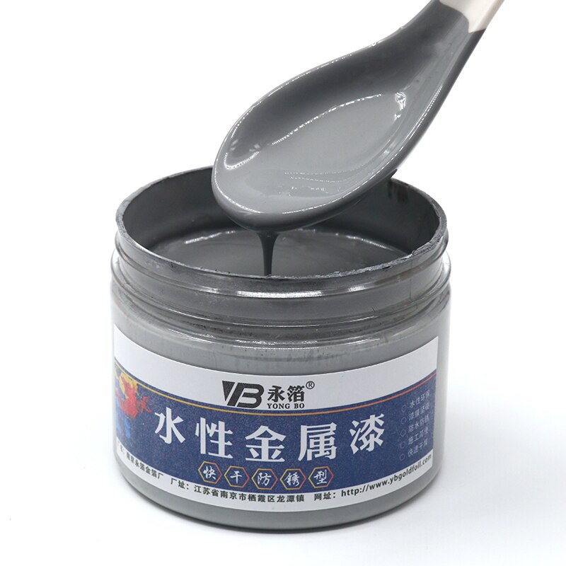 Peinture acrylique blanche, peinture métallique à base d'eau à séchage rapide et antirouille, peintures artisanales pour meubles de maison, 250g: medium gray