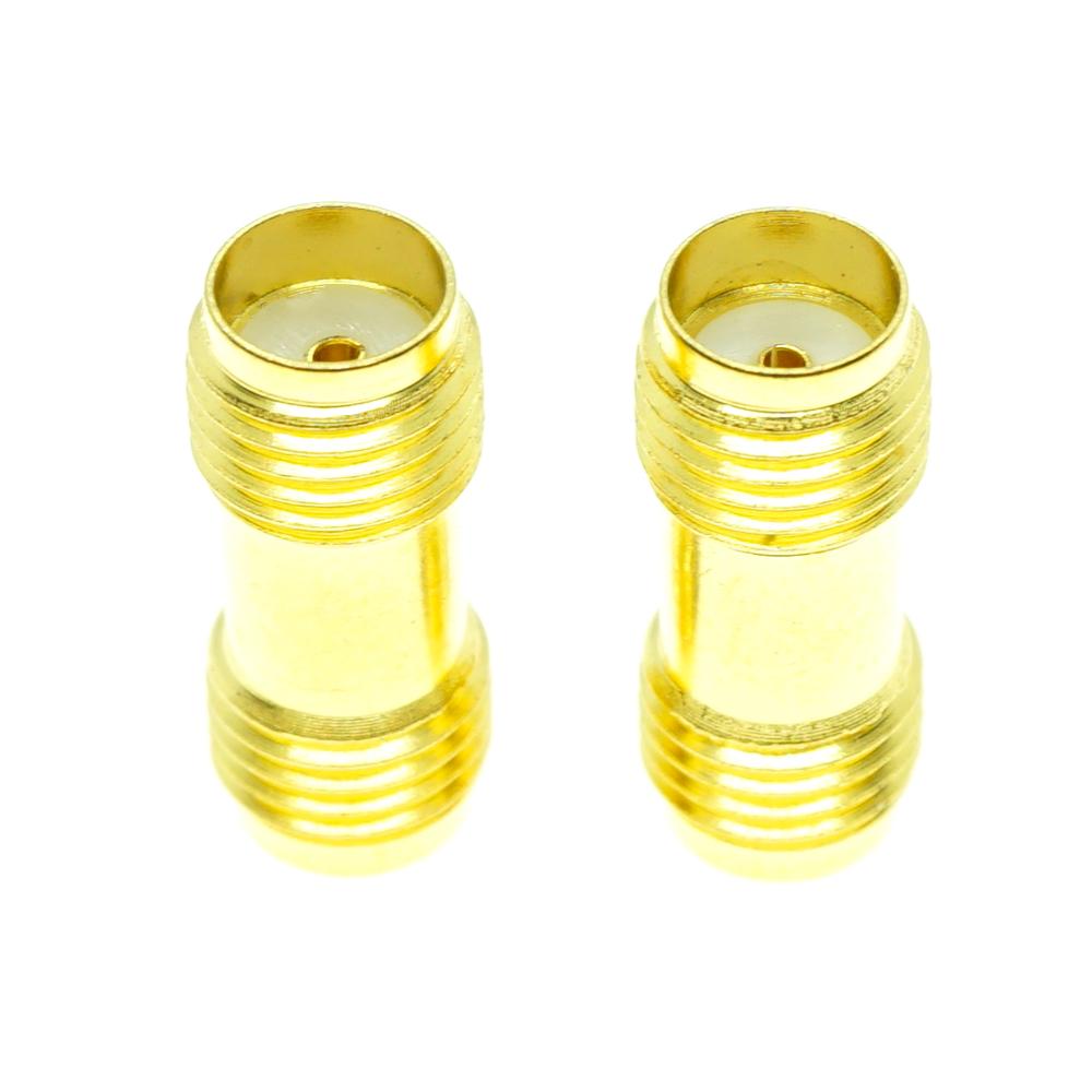 Connector Socket SMA Female Jack To SMA Female Plug 2 Dual SMA Female Gold Plated Brass Straight Coaxial RF Adapters