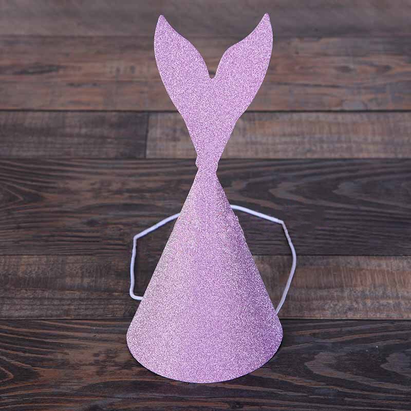 10Pcs Papier Glitter Mermaid Verjaardag Hoed Kinderen Mermaid Hoofdband Decoratie Caps Diy Kartonnen Mermaid Tail Hoeden Photo Props