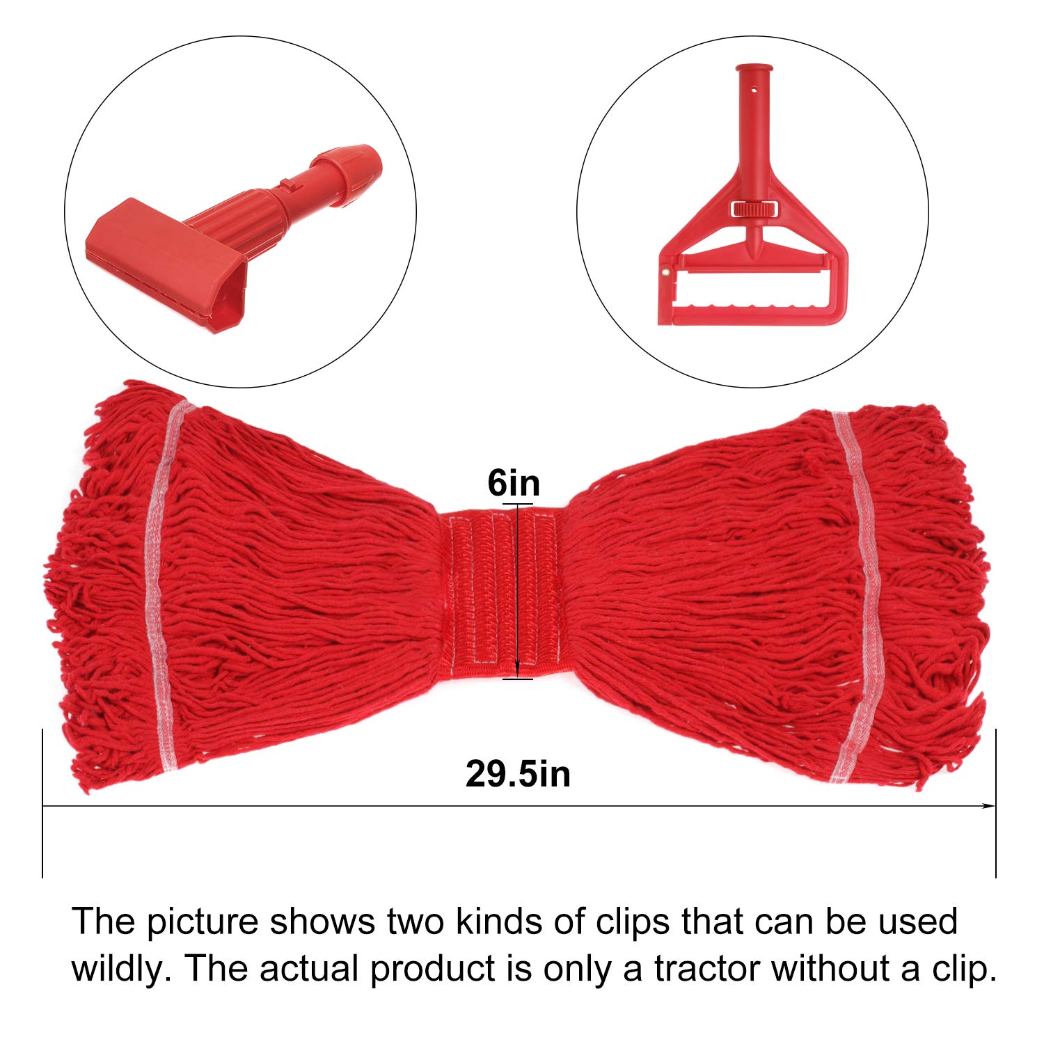 1 Pack Commercial Mop Head Heavy Duty Commercial Industrial Mop String Mop Head Replacement Cotton String Mop Replacement Head