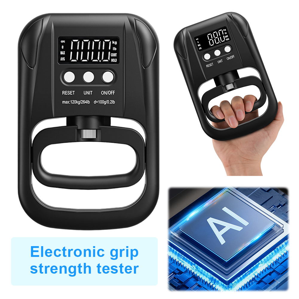 Digital Hand Dynamometer Hand Grip Strength Trainer USB Rechargeable Grip Strengthener Hand Exerciser Meter for Home School Use