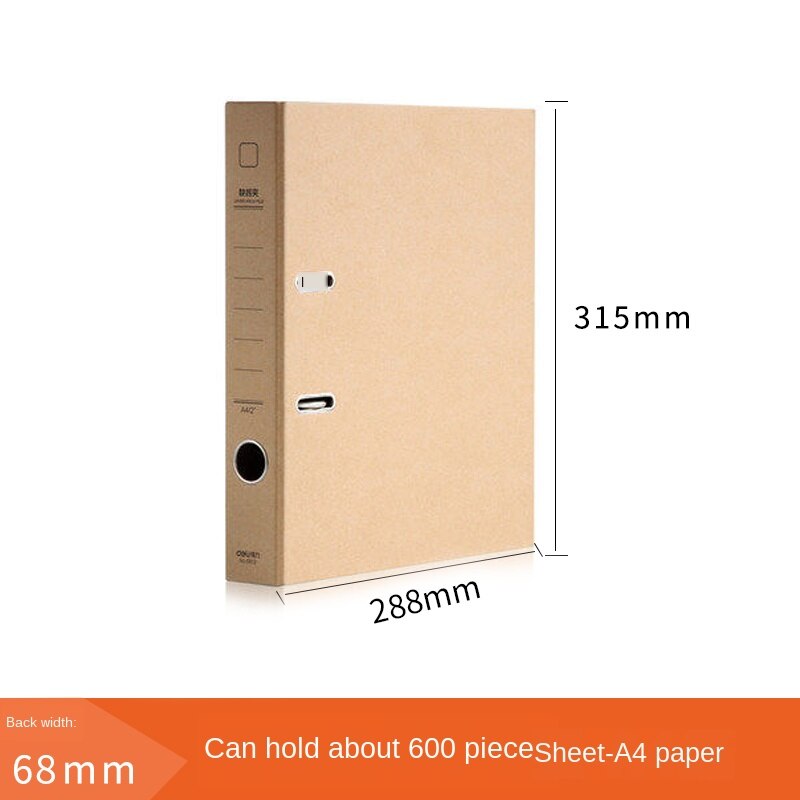 Quick Work Folder Double-hole Folder Punching Folder A4 Loose-leaf File Finishing Kraft Cowhide File Clip 2 Inch / 3 Inch: 68mm