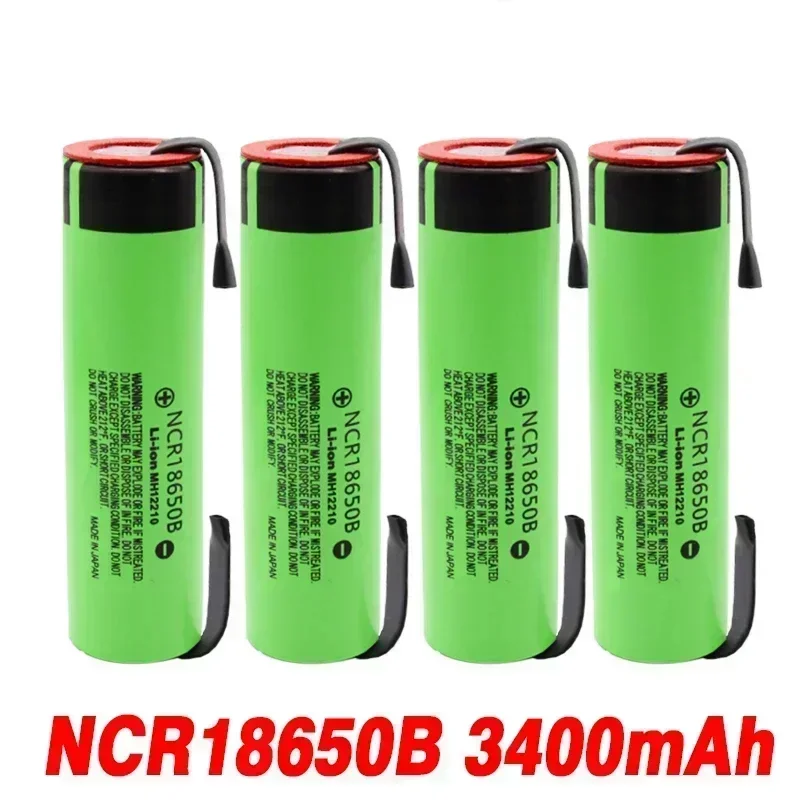 Originale 18650 batterie ncr 18650b 3.7v 3400 mah 18650 batterie ricaricabili al litio saldatura batterie in fogli di nichel