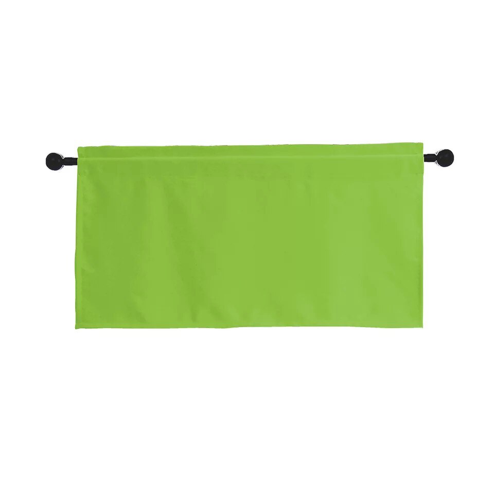 Rideau tête couleur unie tringle style américain ombrage | Petit rideau étude cuisine café rideau court, rideaux de cuisine: green / 132x46cm