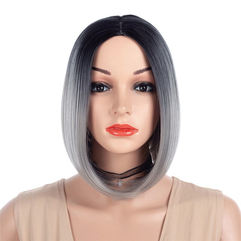 Msiwigs Twee Tonen Blonde Ombre Pruik Natuurlijke Afro Korte Steil Haar Synthetische Pruiken Voor Vrouwen Hittebestendige: T1B/Light Grey