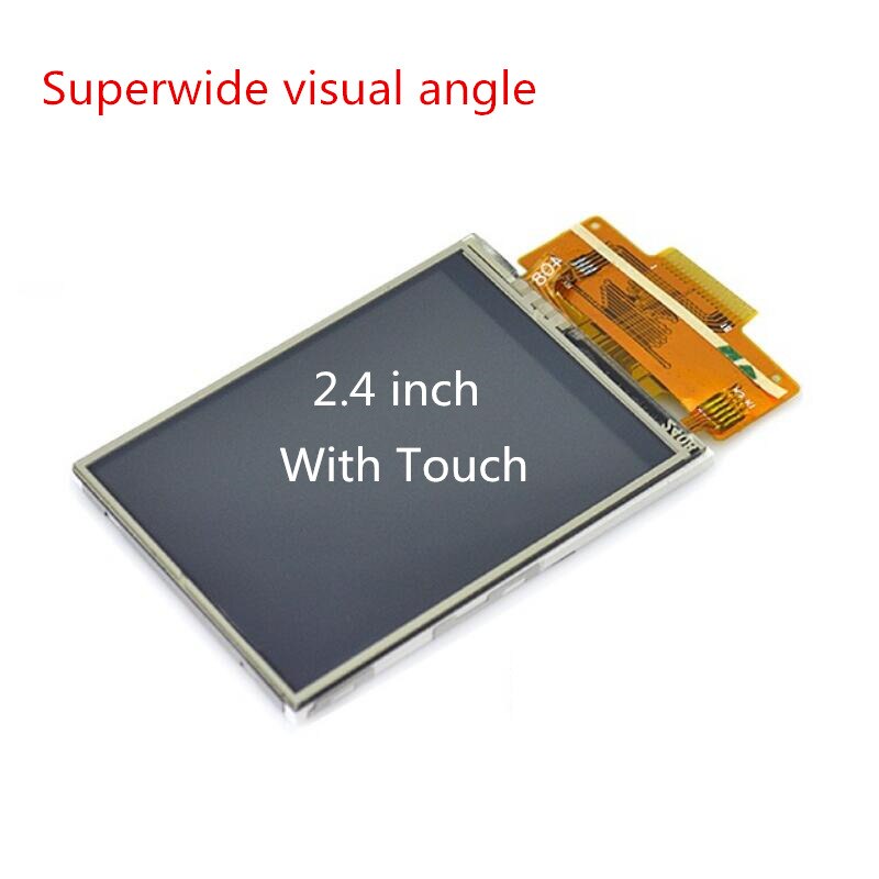 Écran couleur SPI TFT LCD 2.4/2.8/3.2 pouces, pilote ILI9341 IC 4 IO 240X320, panneau tactile, soudage à 18 broches, 0.8mm super large: 2.4 inch With Touch