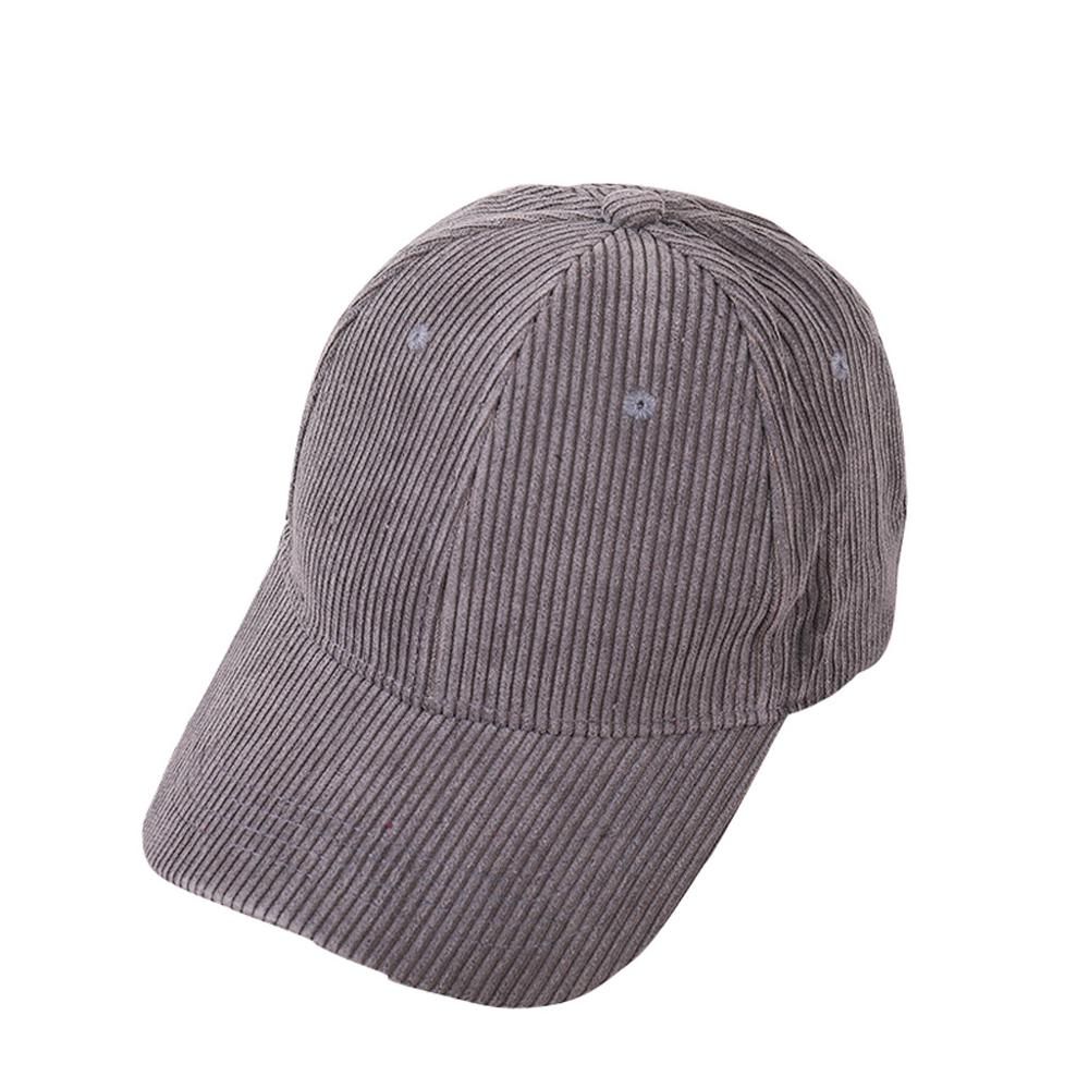 Unisex Corduroy Cap Women Summer Berets Peaked Cap Messy Hat Sun Caps H1: Gray