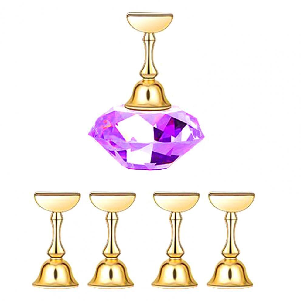 Tips Practice Stand Versatile Manicure Display Practice Stand Mini Nail Holder: Paars