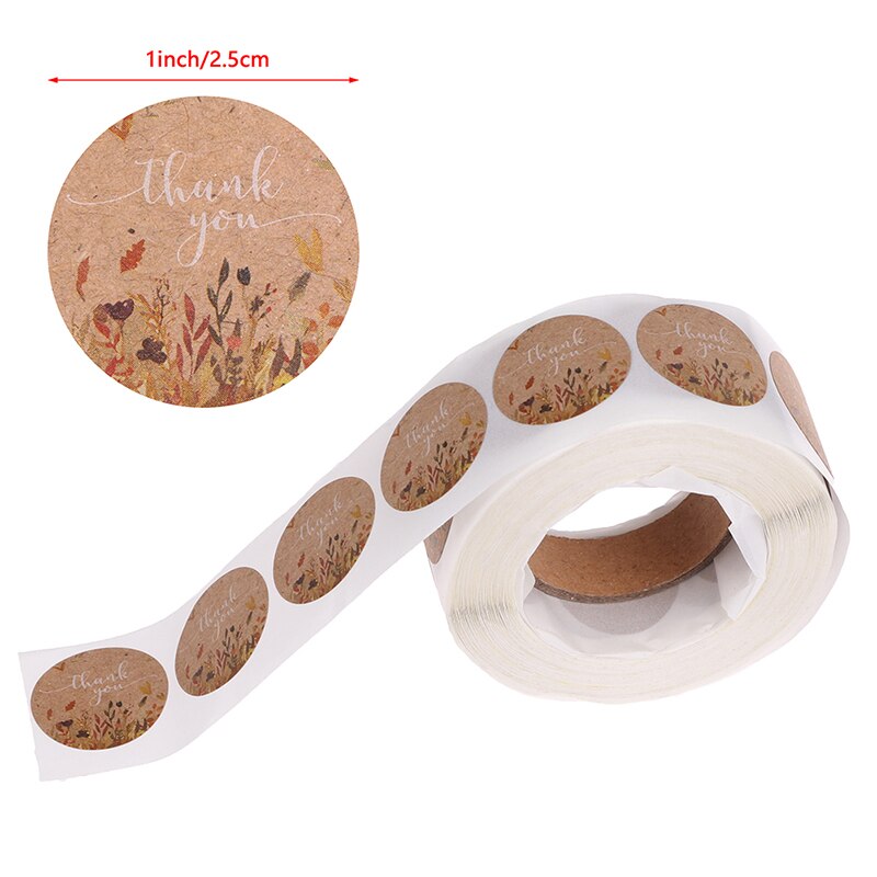 500Pcs/Roll Dank U Stickers Seal Labels Handgemaakte Custom Sticker Voor