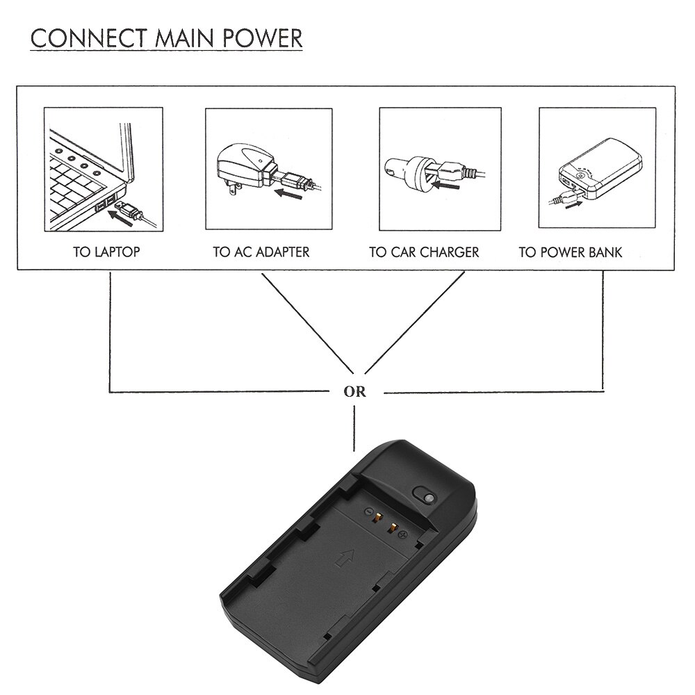 Mini Draagbare NP-FV5 Plus Batterij Oplader Met Indicatielampje Usb Oplaadkabel
