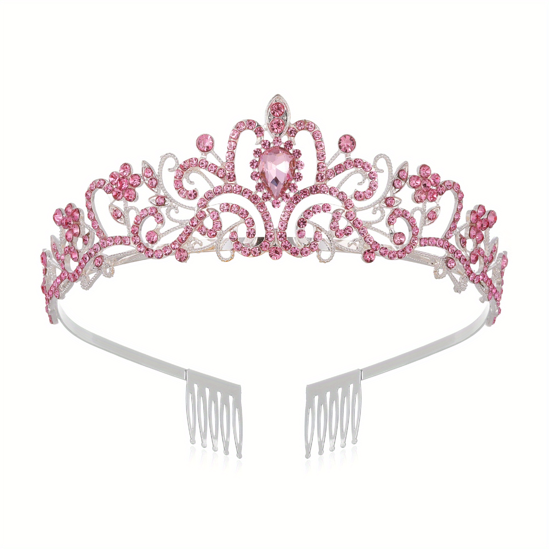 Bruiloft Haar Tiara Kristal Bruids Tiara Kroon Met Kam Strass Prom Diadeem Tiara En Kronen Bruids Bruiloft Haar Accessoires