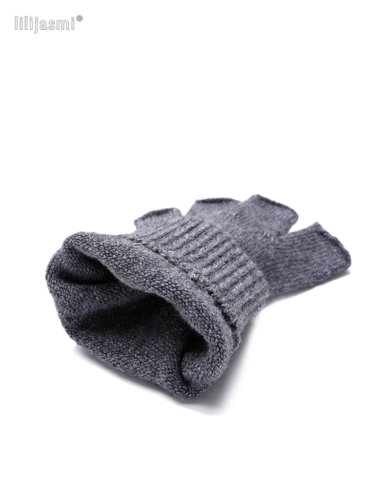 Wolle Fausthandschuh ausgesetzt Fingerspitze Damen Handschuhe Winter Herbst Arbeitshandschuhe gestrickt für Frauen Fingerlose Handschuhe Antrieb Fäustlinge