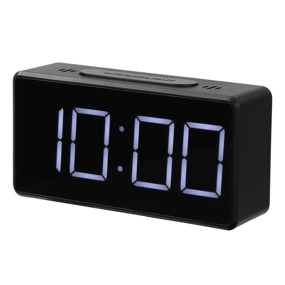 Gästehaus LED Küche Wohnzimmer Temperatur Anzeige Digital Wecker Tisch oben Kunststoff USB angetrieben Studenten Schlafzimmer Schlummern: Schwarz