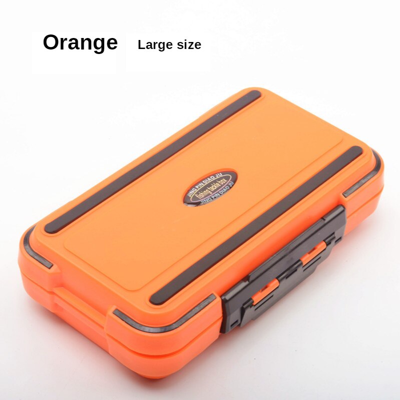 WolFAce 20CM Fishing Tackle Box 28 Grids Compartments 4Color Fish Lure Line Hook Fishing Tackle Fishing Accessories Box: Orange Large