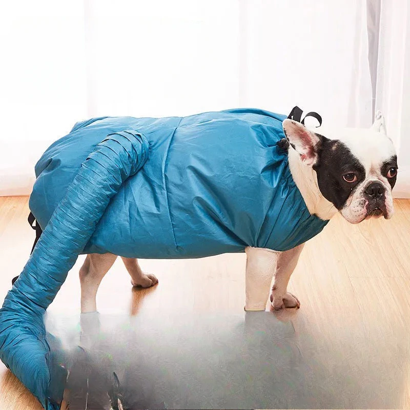 Dog Drying Bag Portable Foldable Grooming Kit Fast Hair Blow Dryer Automatic Water Blowing for Small/Medium Pets Home Use