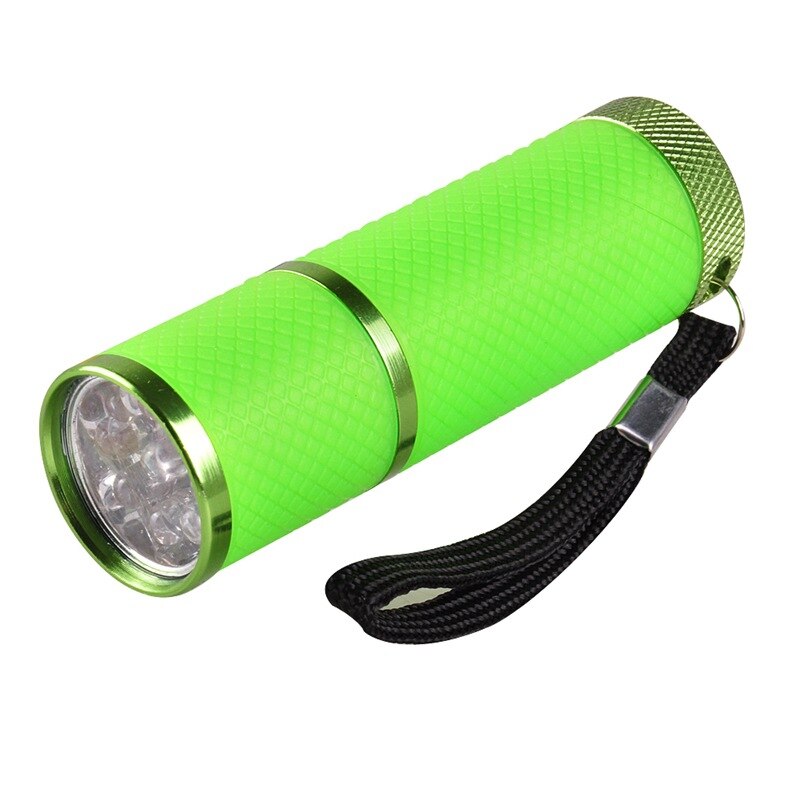 Kynsien kuivaaja mini 9 led-valoa taskulamppu uv-lamppu kannettava kynsigeelinaamio nopeasti kuivuva manikyyrityökalut: Vihreä