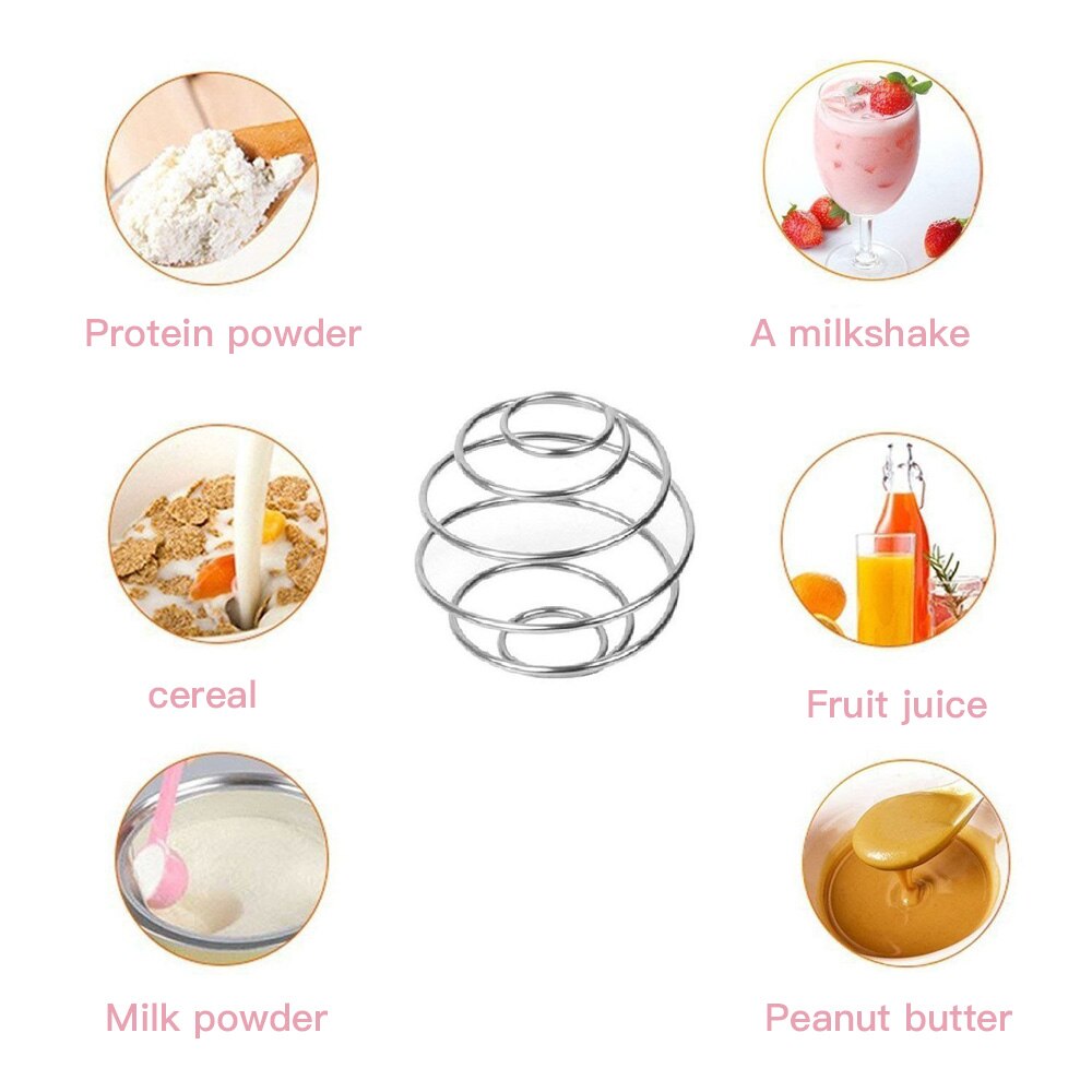 4 pièces en acier inoxydable protéine secouer Shaker fil boule mélangeur jus mélange fouet printemps balles mélange boule outil de cuisine de