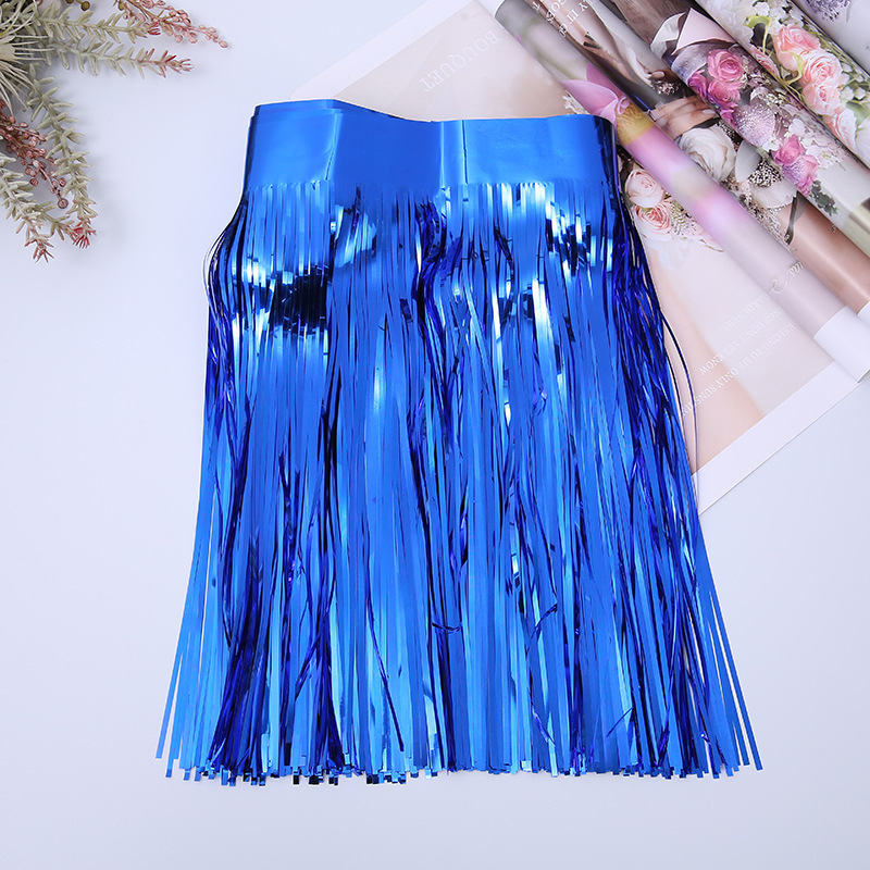 Guirnalda de flecos de aluminio, banderines de 30x300CM para colgar en la pared, cortina, telón de fondo, decoración para boda, de cumpleaños