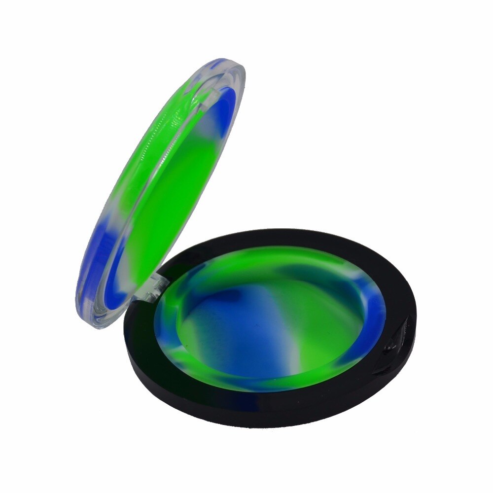 10pz 6ML Bho silicone liscio contenitore concentrato di olio antiaderente tamponare WaxJar con custodia in acrilico in portafoglio dimensioni tasca