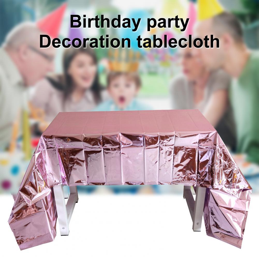 Universal Shiny Table Cloth Party Tablecovers Easy to Use Plastic Tablecloth Shiny for Home