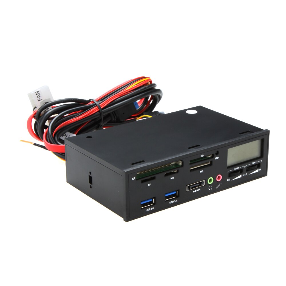 Card Reader 5.25" USB 3.0 e-SATA All-in-1 PC Media Dashboard Multi-function Front Panel I/O Ports