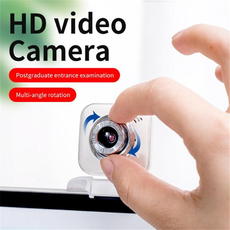 480p hd videocamera computer webcam met clip voor pc laptop usb computercamera 360 ° rotatie