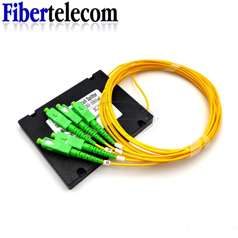 Fiber Optic FBT Splitter SC APC 1*2 1*4 1*8 Connector Box Type Fiber Splitter: Blue