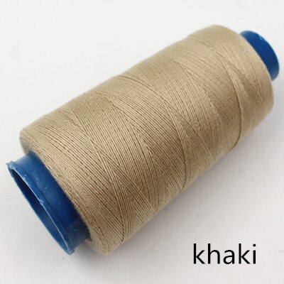 Fil Polyester 203 épais 3 plis, pour sacs faits à la main, toile, jeans, tissu Oxford, couture à la main: Kaki