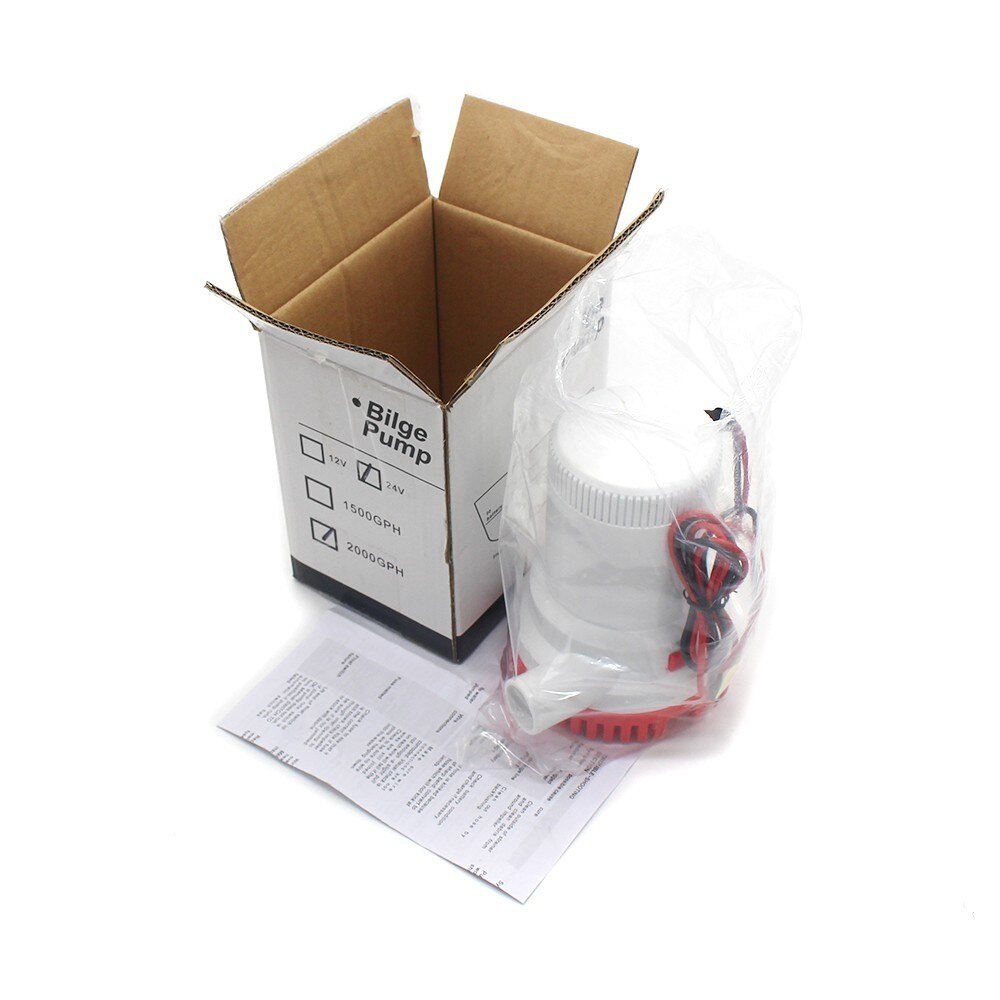 Large flow dc 12v 24v 1500GPH bilge pump with bilge float switch electric water pump for boat submersible boat water pump 12 v