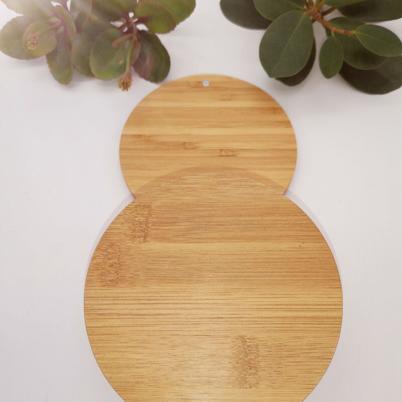 Seasoning Container Bamboo Condiment Box Double Grid Round Spice Jar