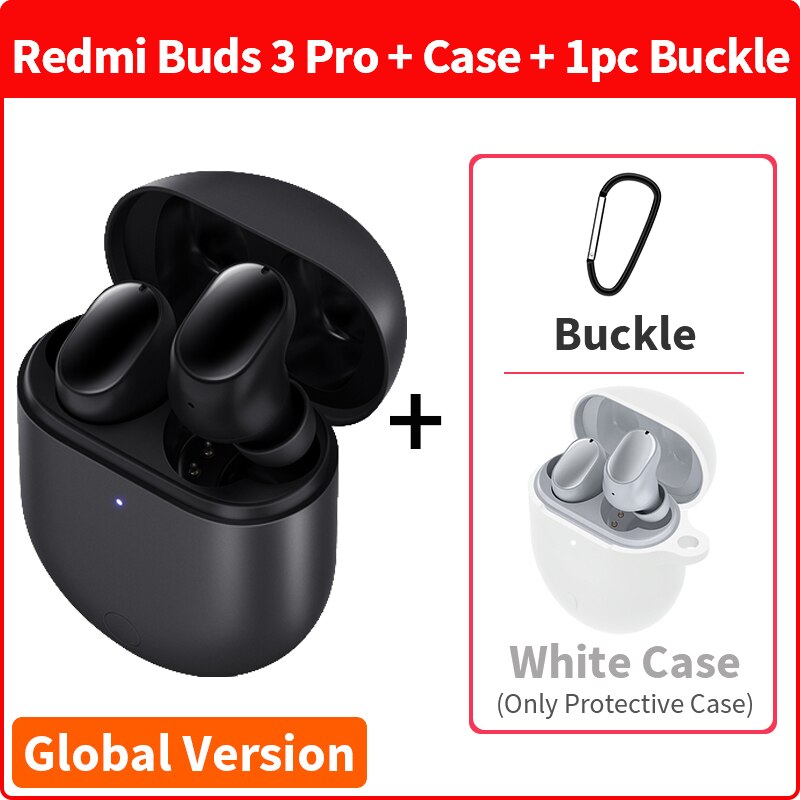 Xiaomi Redmi Airdots 3 Pro Earphone TWS True Wireless Earbuds ANC Bluetooth 5.2 Headset Wireless Charging Redmi Airdots 3Pro: GVBlack N White Case