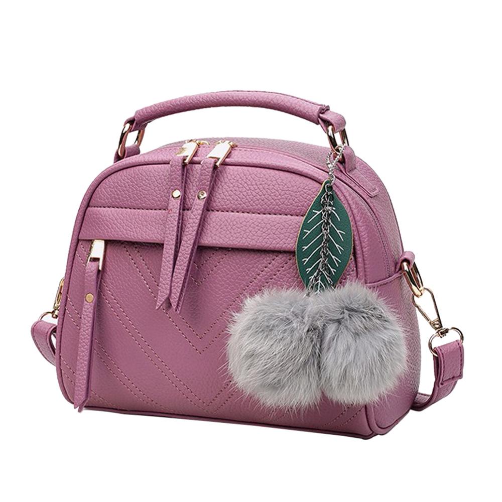 Women's PU Leather Handbag - Soft Cushion Tote - Single Shoulder Strap - Zipper Closure: 844054