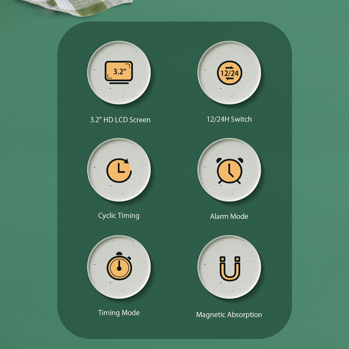 Blitzhome BH-TR01 Chronografen Meerdere Modi Elektrische Klok Keuken Timer Multi-Mode Grote Hd Lcd-scherm Wekker Huishouden