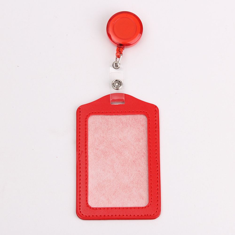 Work ID Card Retractable Pull Badge Holder Transparent Card Cover Student Card Sleeves Bus Card Holder Credit Cards Protector: Dark purple