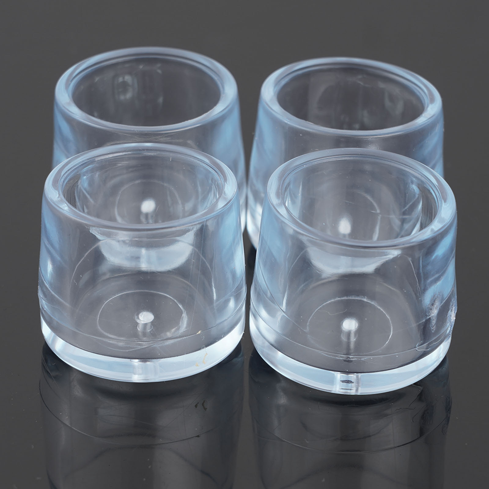 4 Furniture Feet Plugs Anti Slip Silicone Furniture Foot Cups Clear Round Leg End Caps Table Chair Legs Protector Home Feet Pads