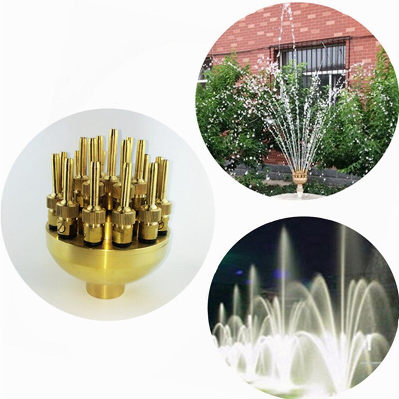 1 zoll DN25 Durcheinander Einstellbar 3 Schicht Blume Eingegeben Brunnen Düsen Garten Landschaft Brunnen Garten Teich Dekoration Brunnen Equ
