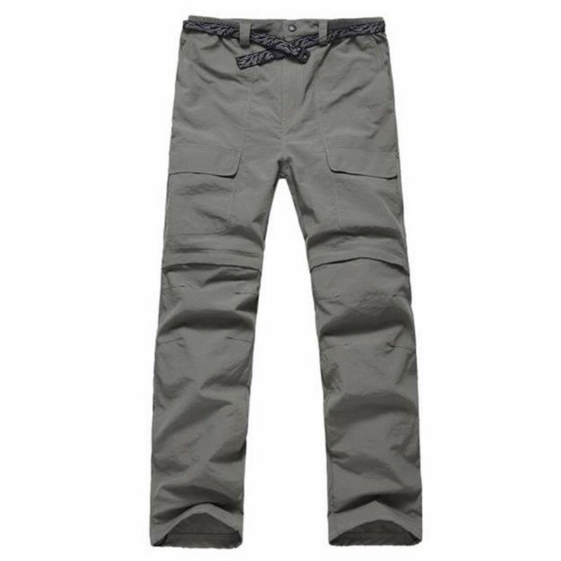 Removable Summer Hiking Pants Men Quick Dry Breathe Outdoor Pants For Hiking Camping Leisure Travel Sports Trousers: army green / XXL