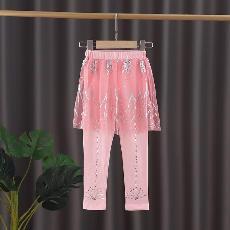Menoea Baby Girls Leggings Autumn Summer Lace Princess Dress-pants Children Cotton Skirt Trousers Kids Pencil Pants 3-7 Years