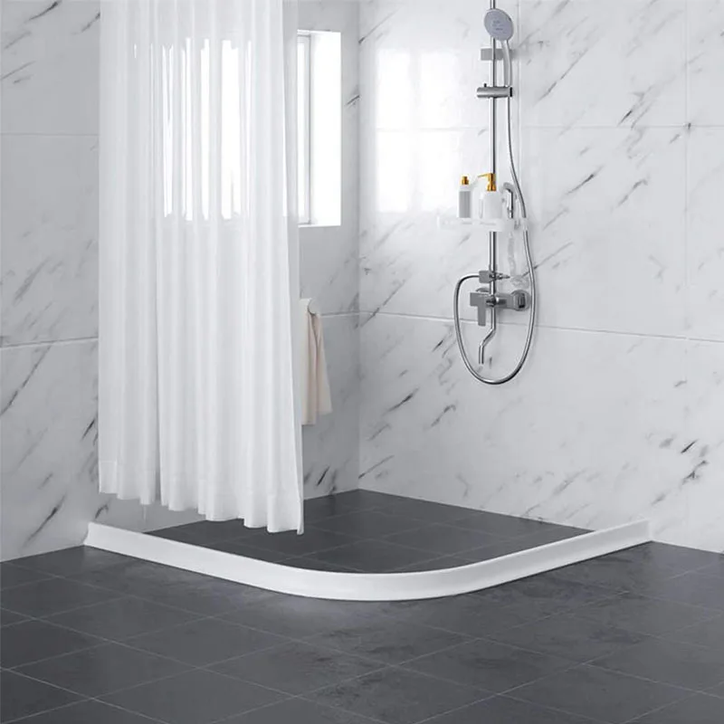 50mm Height Silicone Bathroom Water Stopper Blocker Shower Dam Dry And Wet Separation Flood Barrier Door Bottom Sealing Strip