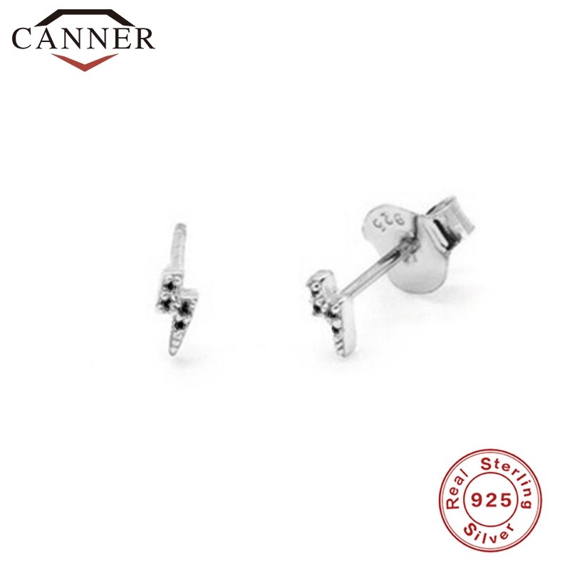 925 sterling sølv ørestikker til kvinder simple cz zirocn lightning øreringe kvindelige minimalistiske smykker