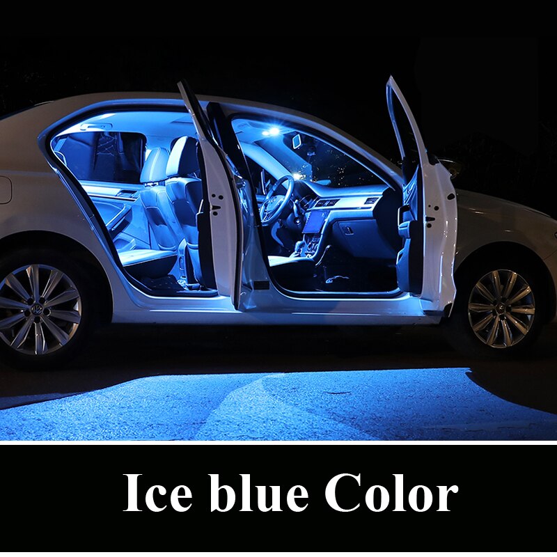 Zoomsee interior led para kia sportage 2 3 4 2005-2020 canbus veículo lâmpada interior dome mapa leitura luz erro livre kit de lâmpada automóvel: ice blue / 2016-2020 10PCS
