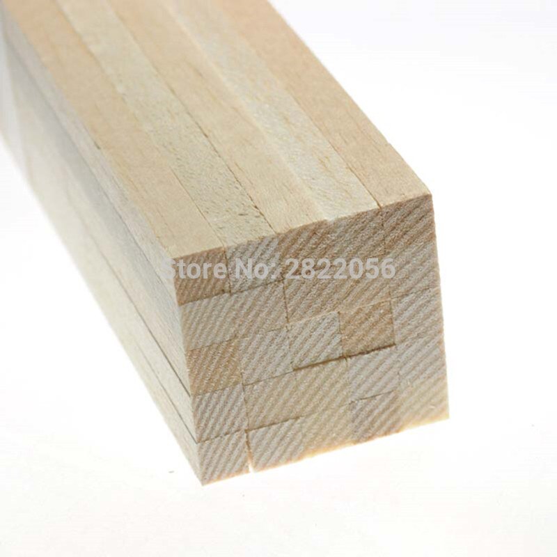 200mm long 1.5x1.5/2x2/2.5x2.5/3x3/4x4/5x5/6x6/7x7mm Square wooden bar AAA+ Balsa Wood Sticks Strips for airplane/boat model DIY